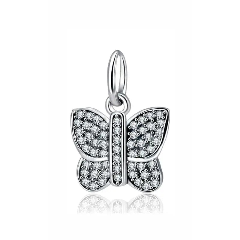 Original 100% 925 Sterling Silver Bead Charm Lucky Faith Feather Pendant Charms Fit Bracelet Necklace Women Diy Jewelry