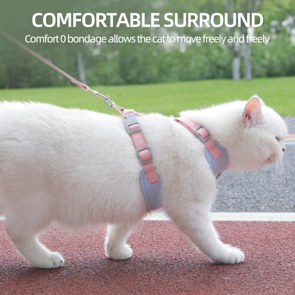 Cat Puppy Outdoor Walking Supplies Fashion Pet Harness and Leash Set for Small Dogs Cats Breathable Durable Kitten Harnesses